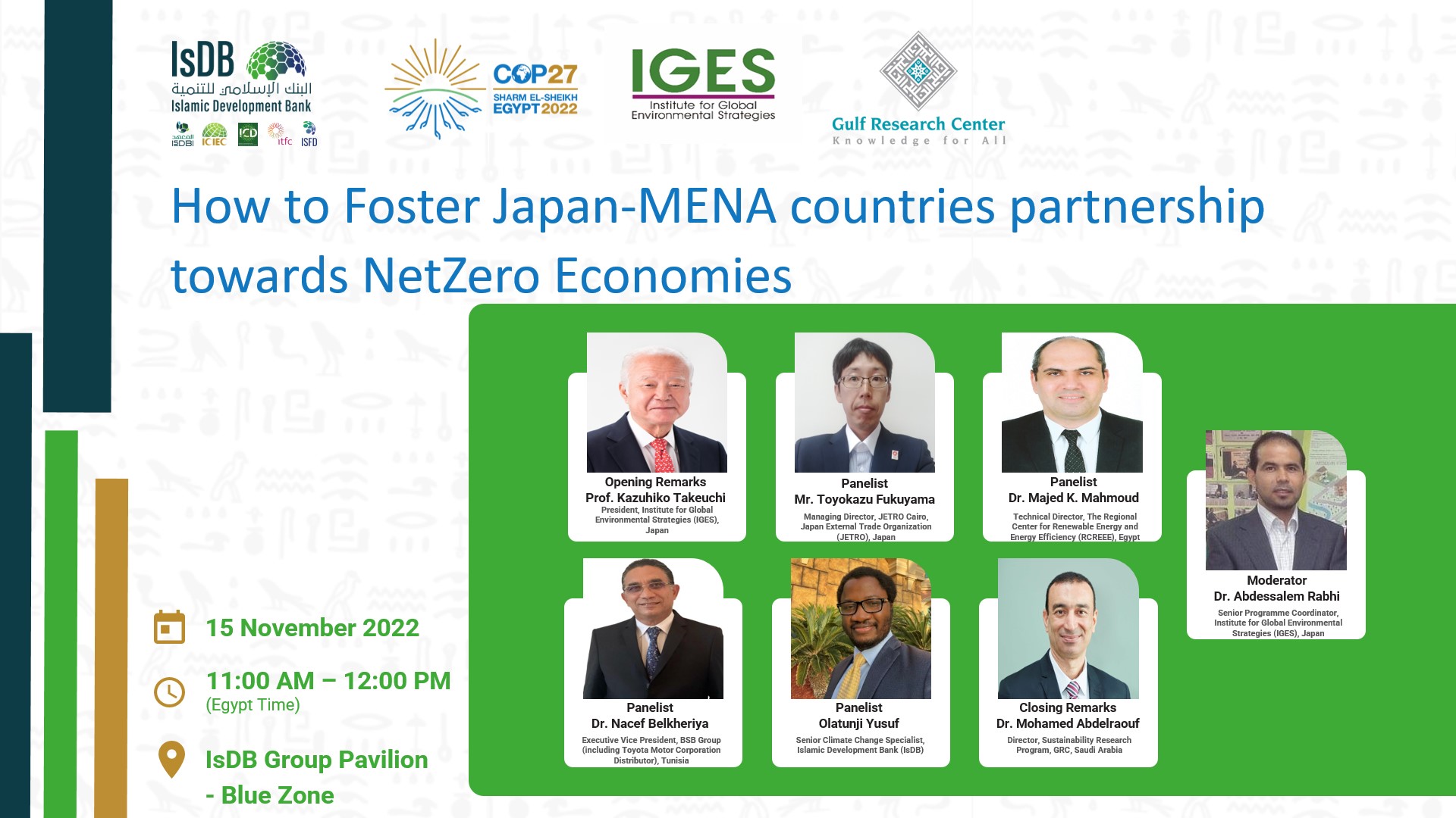 How to Foster Japan-MENA countries partnership towards NetZero Economies 